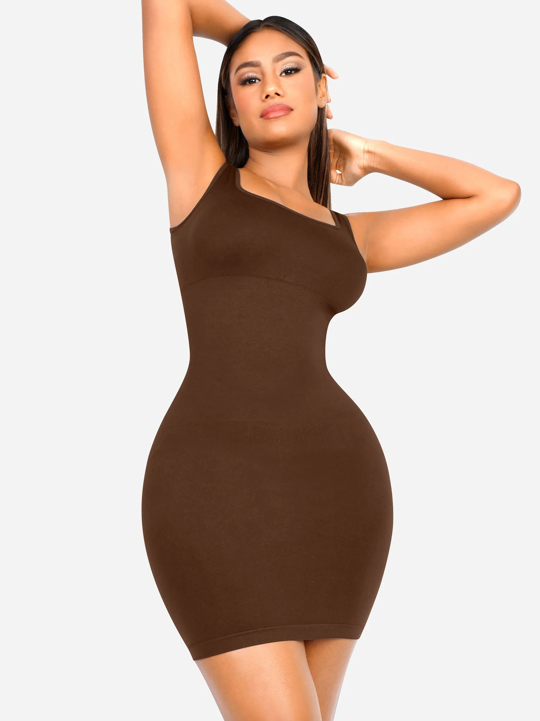 Feelingirl Seamless Square Neck Shaping Dress - Image 32