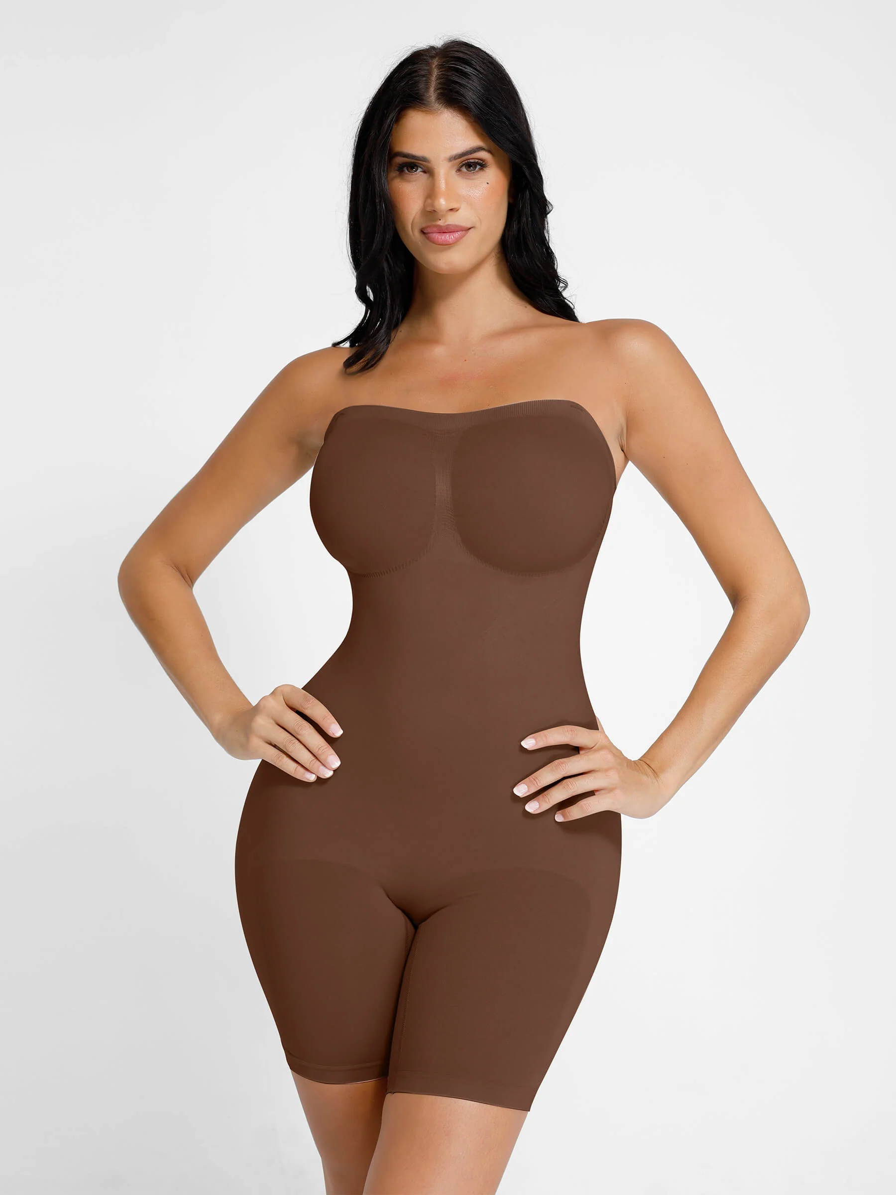 Feelingirl Seamless Strapless Bodysuit with Removable Straps - Image 15