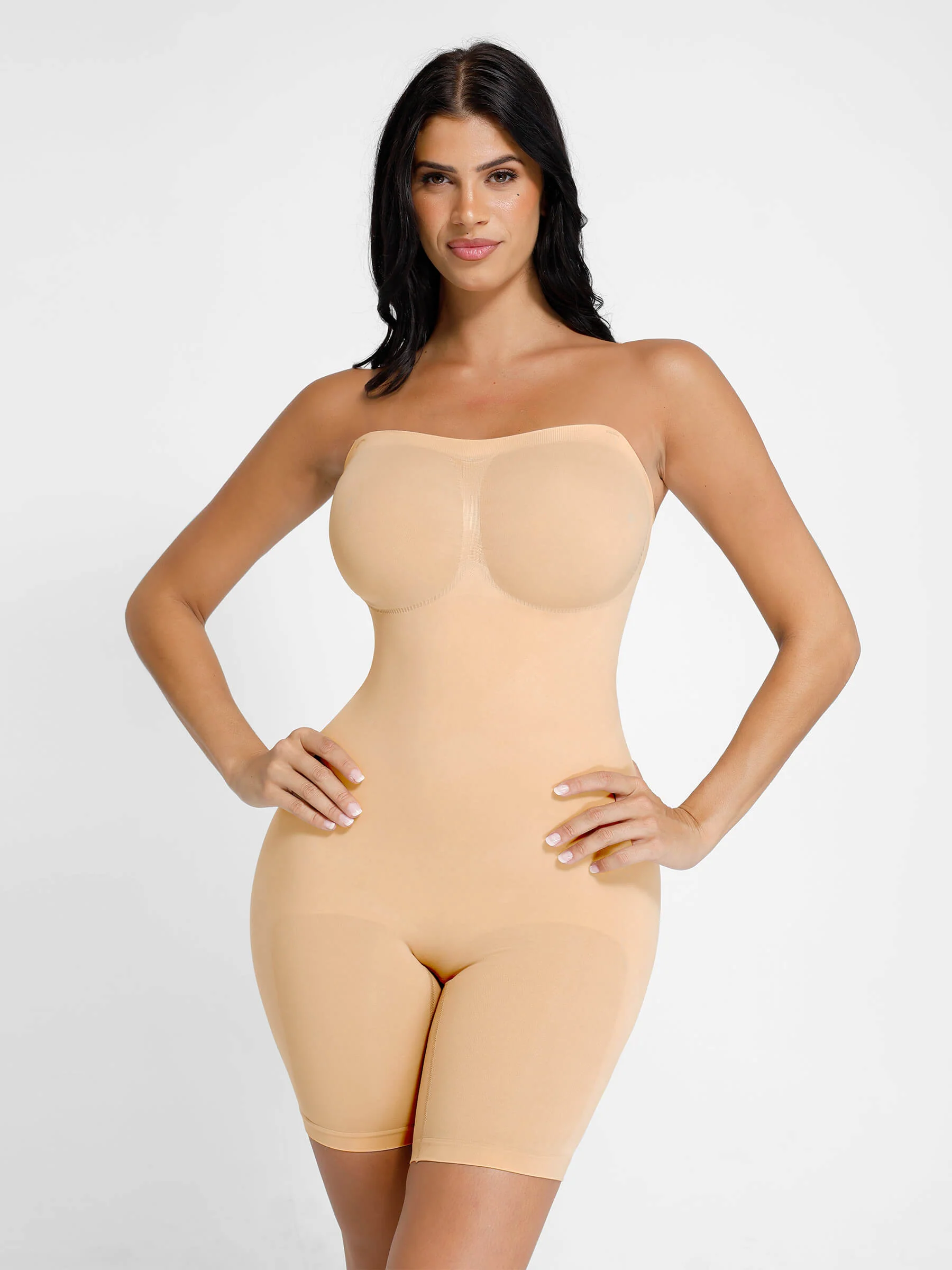 Feelingirl Seamless Strapless Bodysuit with Removable Straps - Image 49