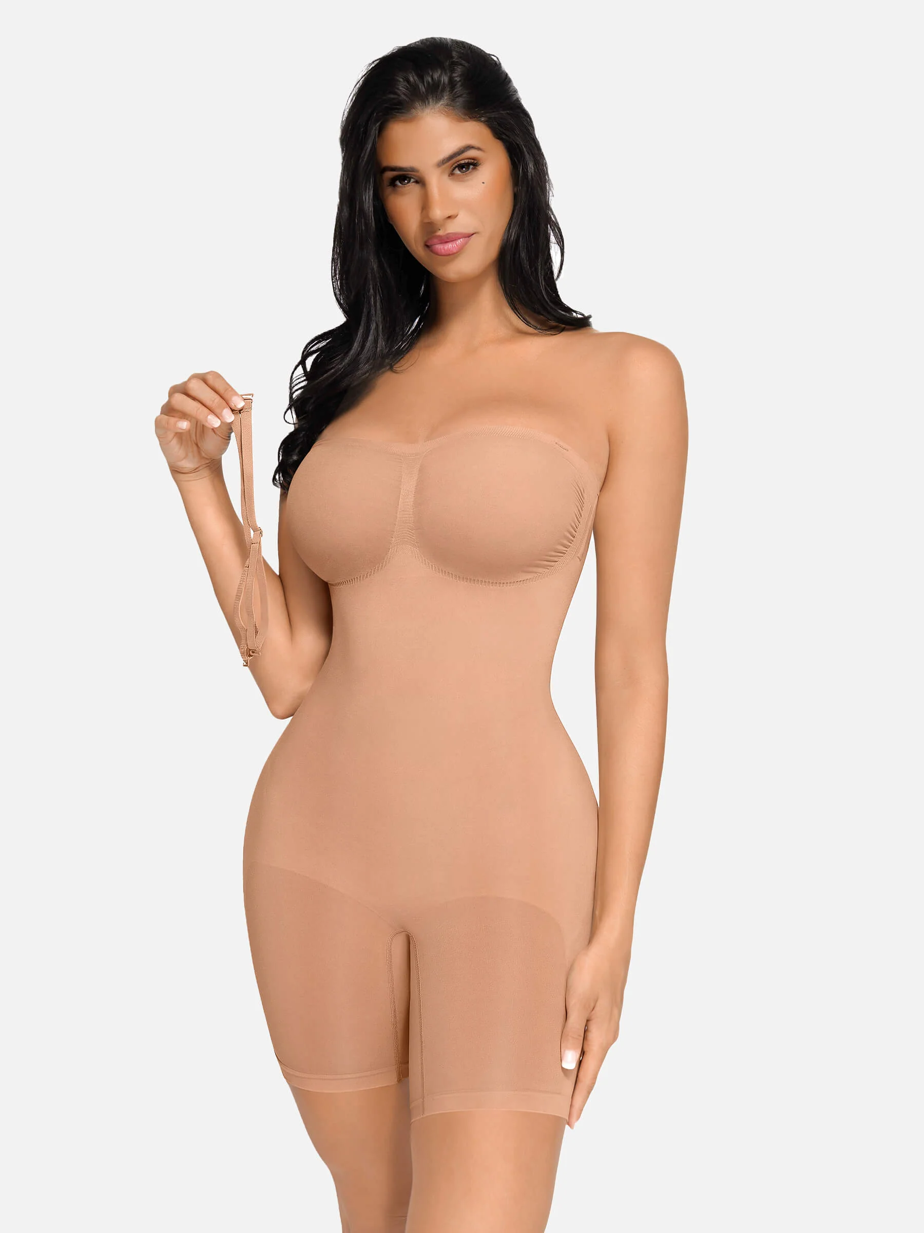 Feelingirl Seamless Strapless Bodysuit with Removable Straps - Image 58