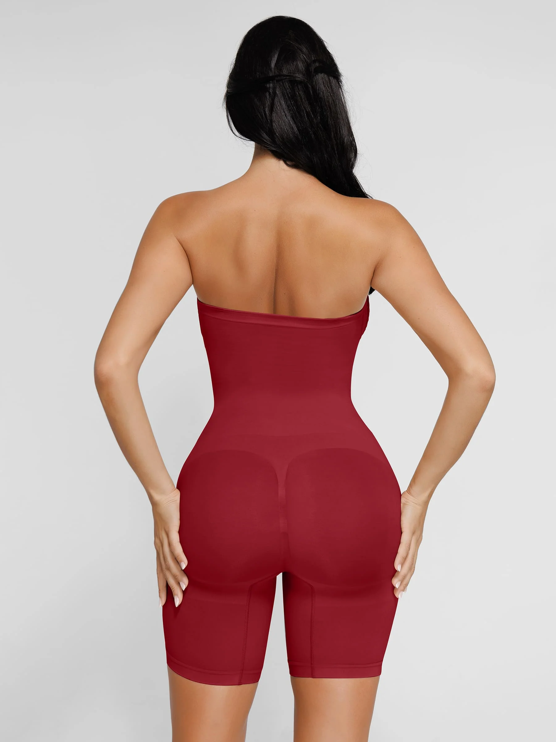 Feelingirl Seamless Strapless Bodysuit with Removable Straps - Image 86