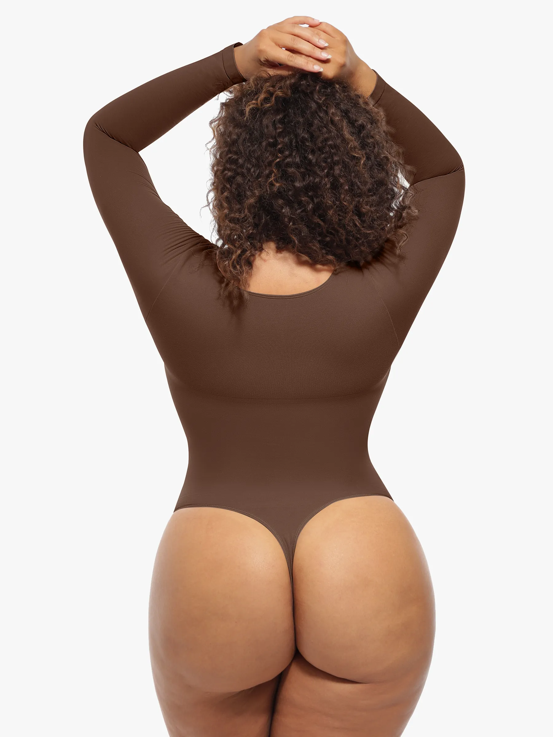 Feelingirl Seamless Supportive Long Sleeve Tummy Control Bodysuit - Image 13
