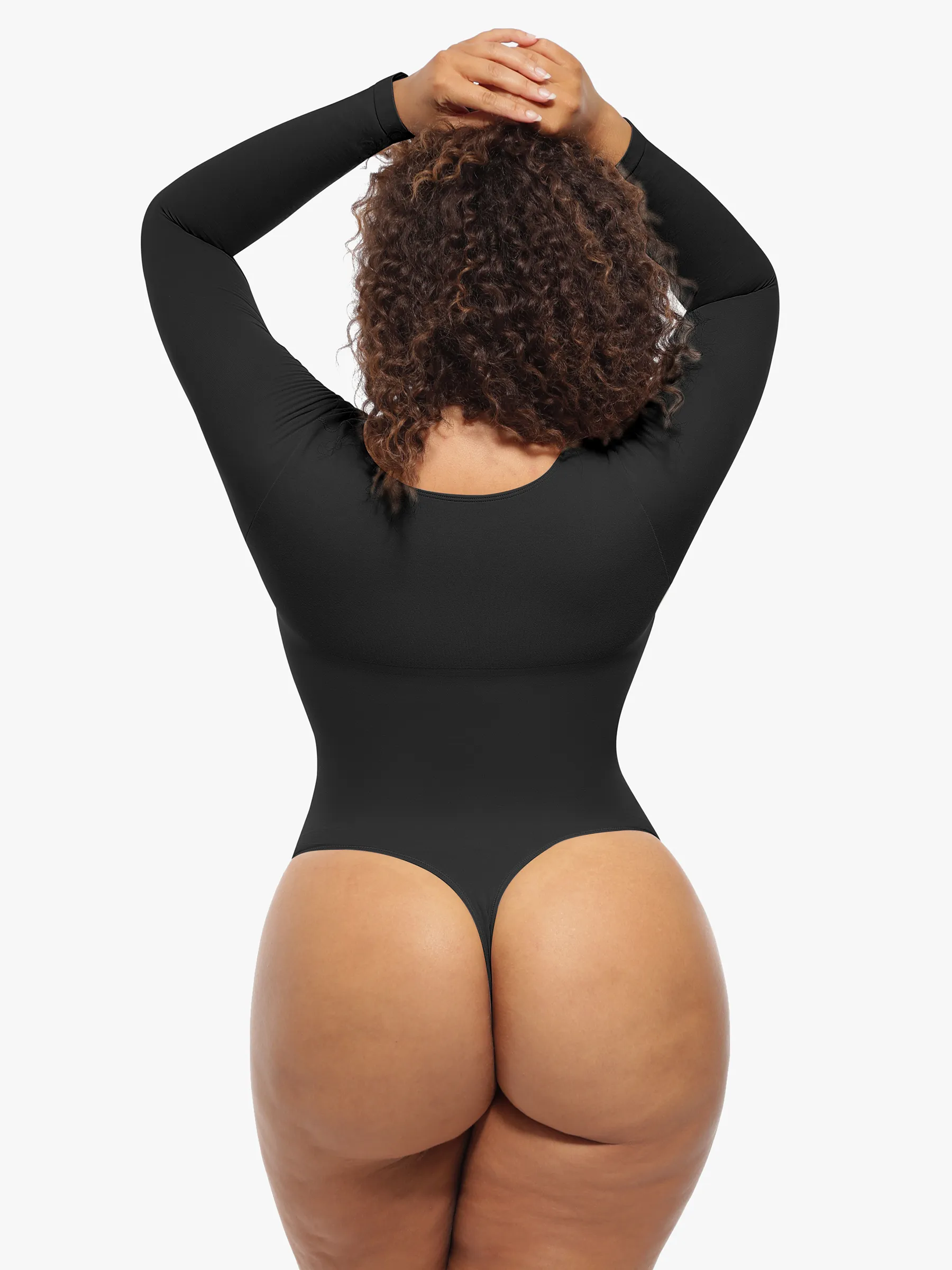 Feelingirl Seamless Supportive Long Sleeve Tummy Control Bodysuit - Image 41