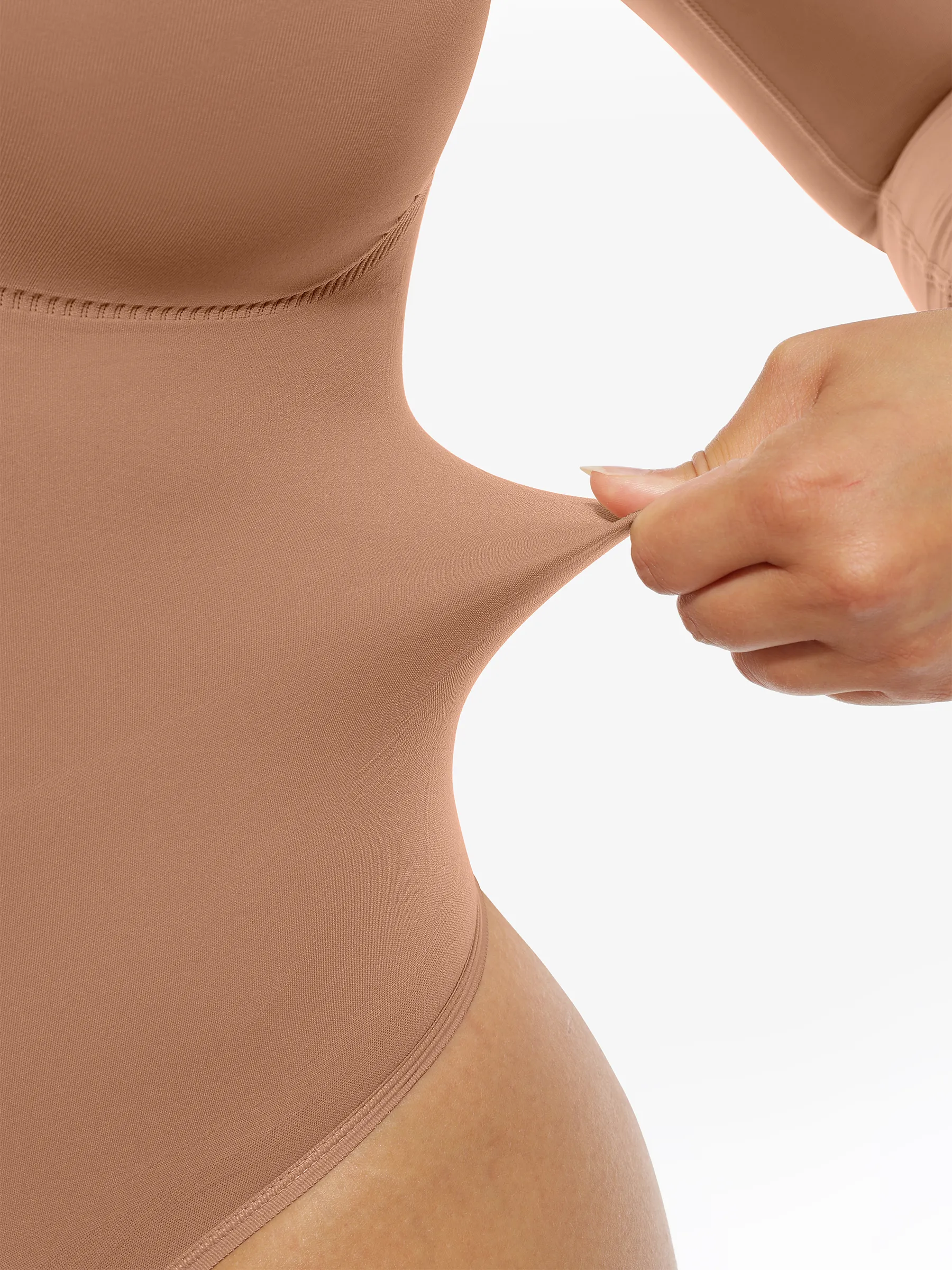 Feelingirl Seamless Supportive Long Sleeve Tummy Control Bodysuit - Image 7