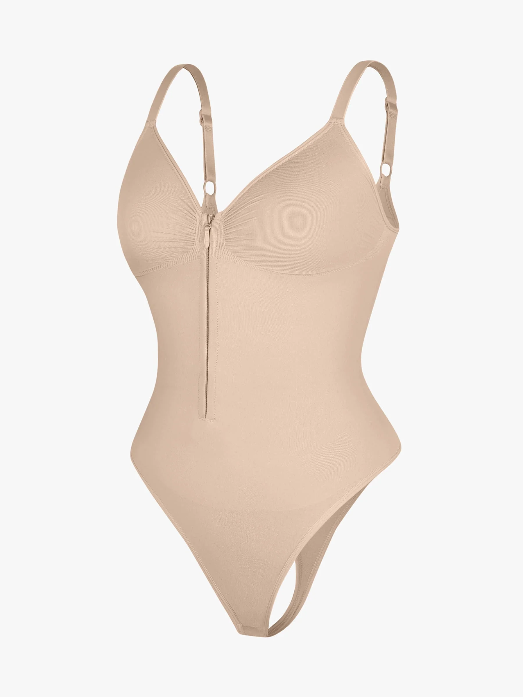 Feelingirl Tummy Control Seamless Zipper Shaping Bodysuit - Image 21