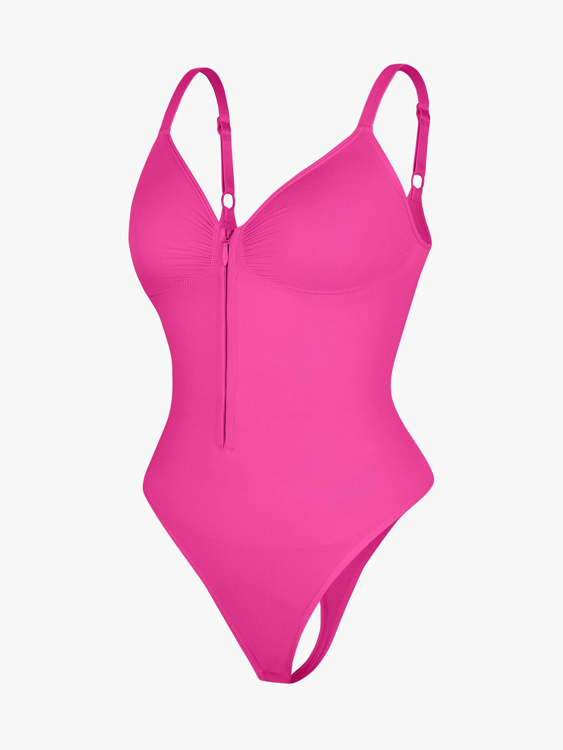 Feelingirl Tummy Control Seamless Zipper Shaping Bodysuit - Image 55