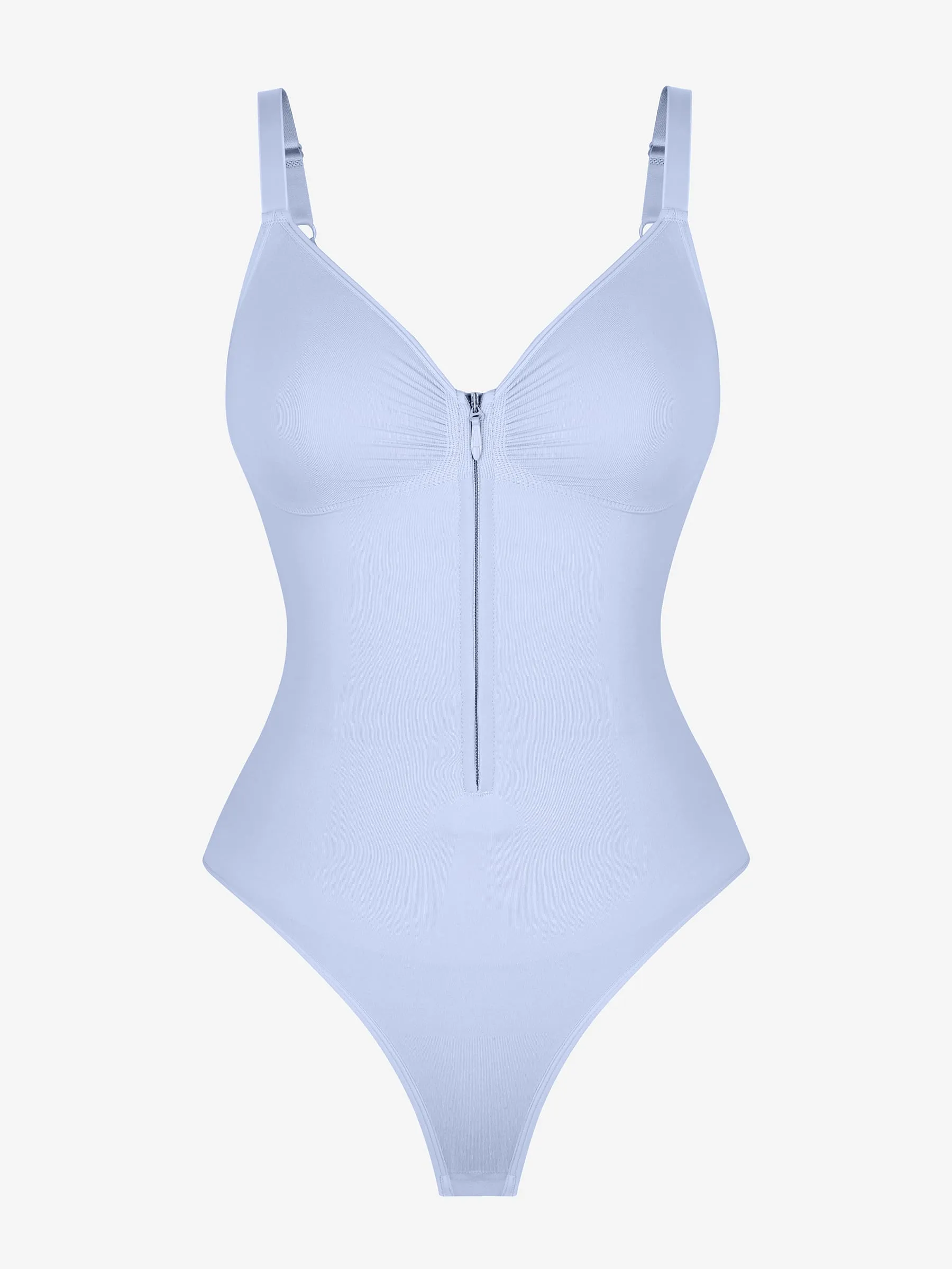 Feelingirl Tummy Control Seamless Zipper Shaping Bodysuit - Image 65