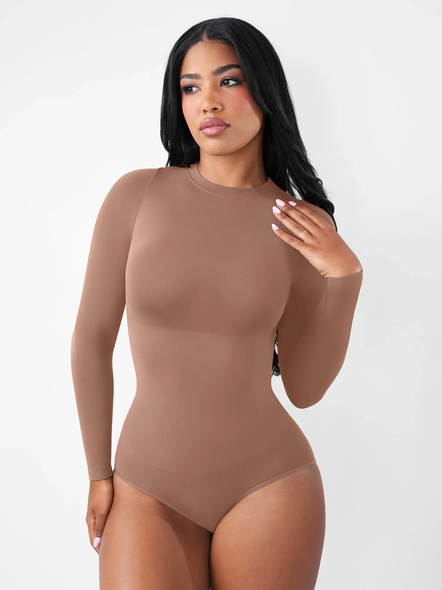 Feelingirl Seamless Ultra-Soft Crew Neck Bodysuit - Image 39