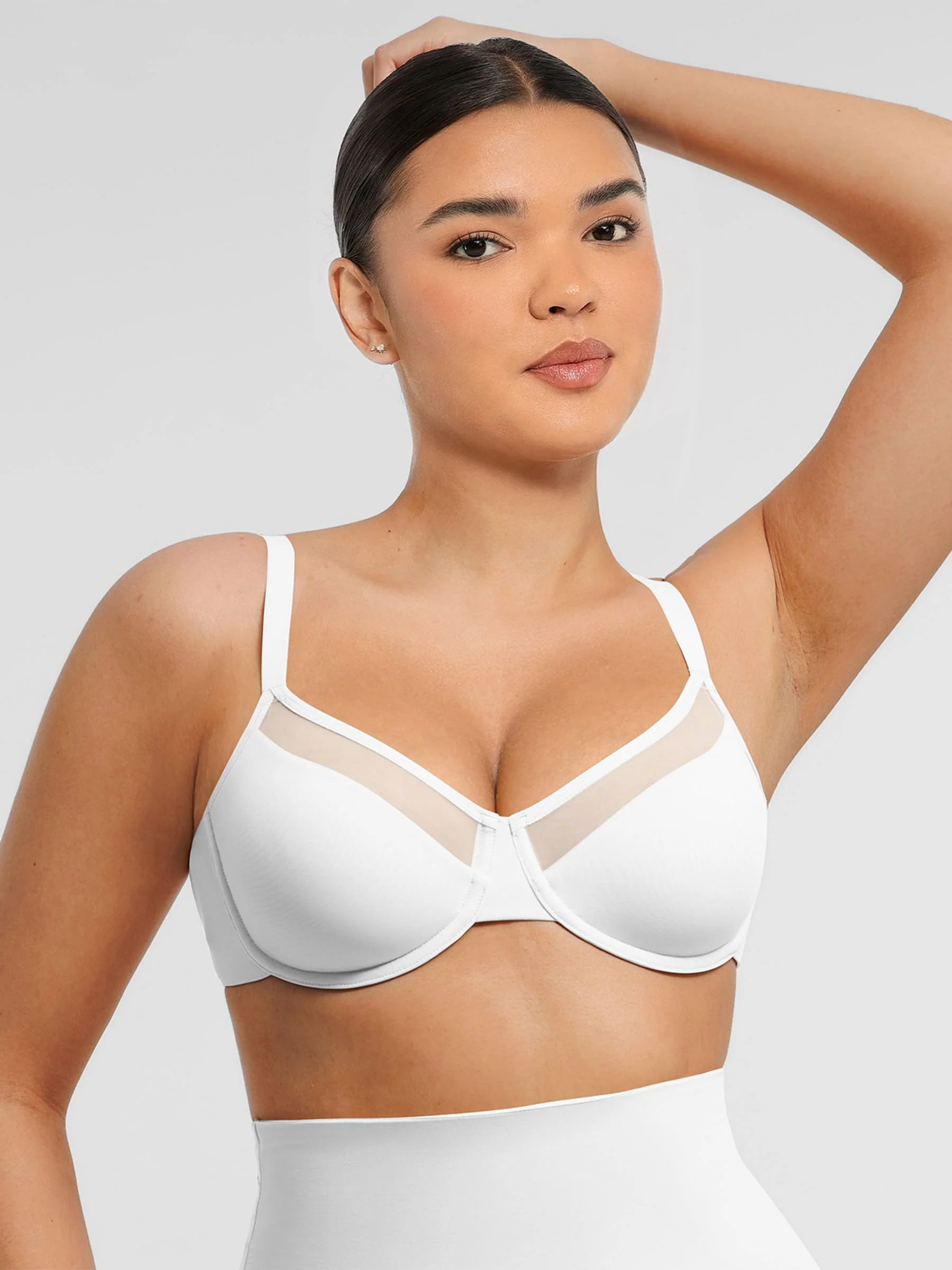 Feelingirl Sheer Mesh Full Coverage Unpadded Underwire Bra - Image 18