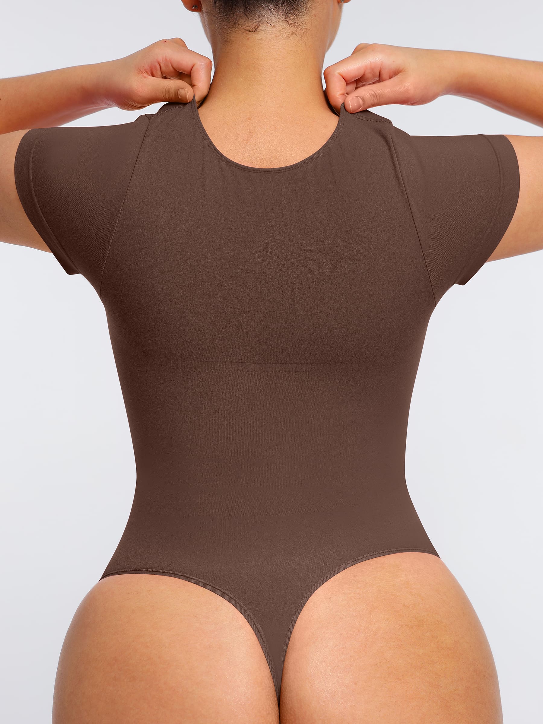 Feelingirl Tummy Control Seamless Short-Sleeve Bodysuit - Image 36