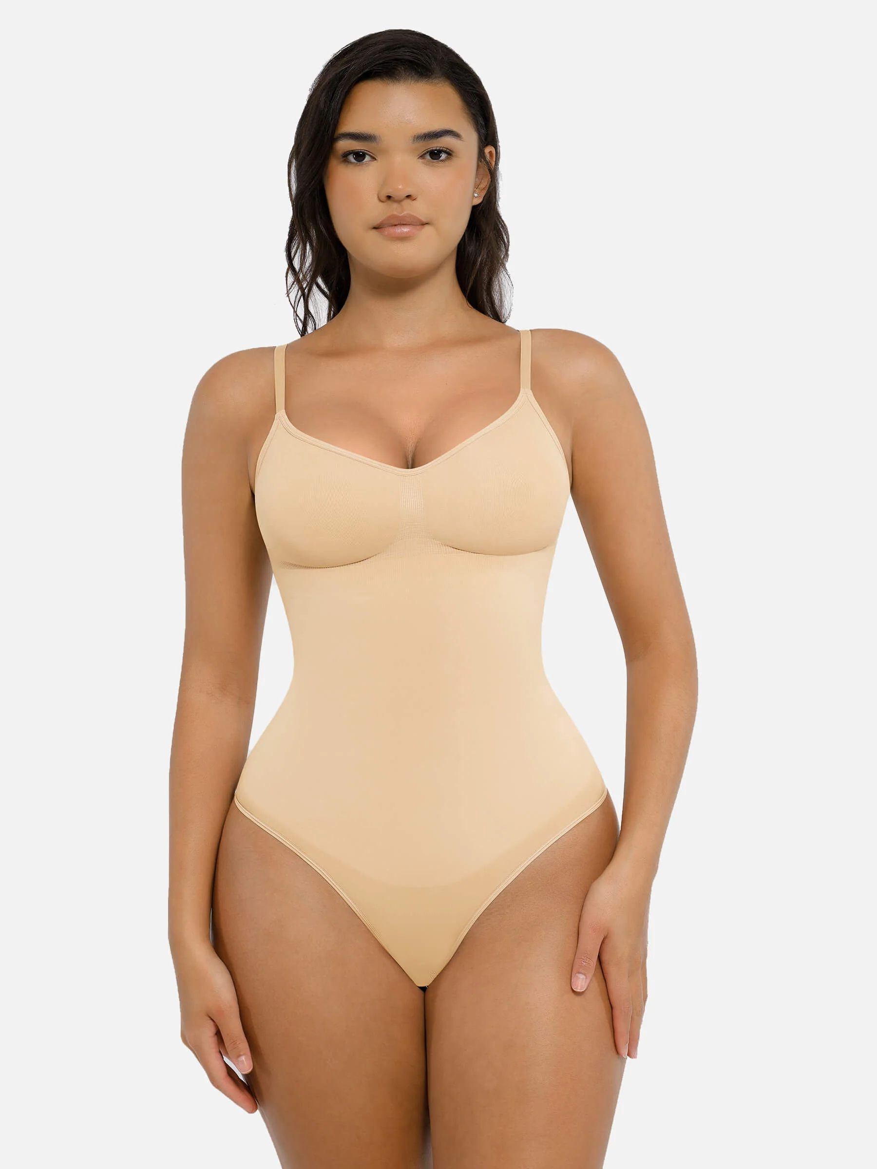 Feelingirl Tummy Control Seamless Thong Bodysuit - Image 21