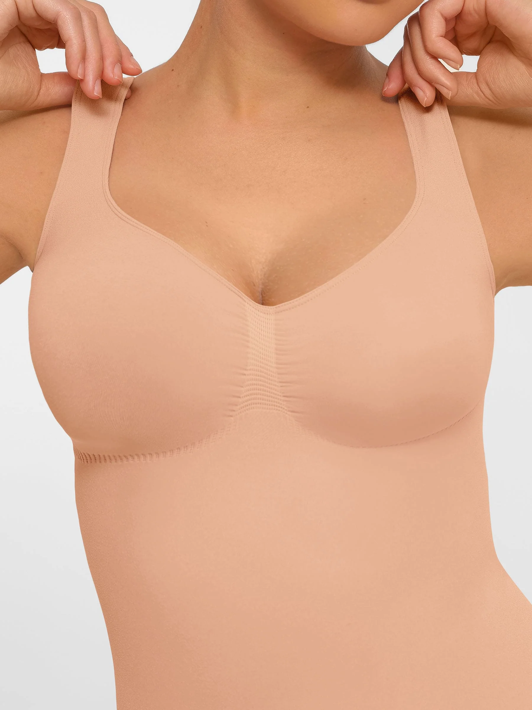 Feelingirl Tummy Control Seamless Wide Strap Bodysuit - Image 30