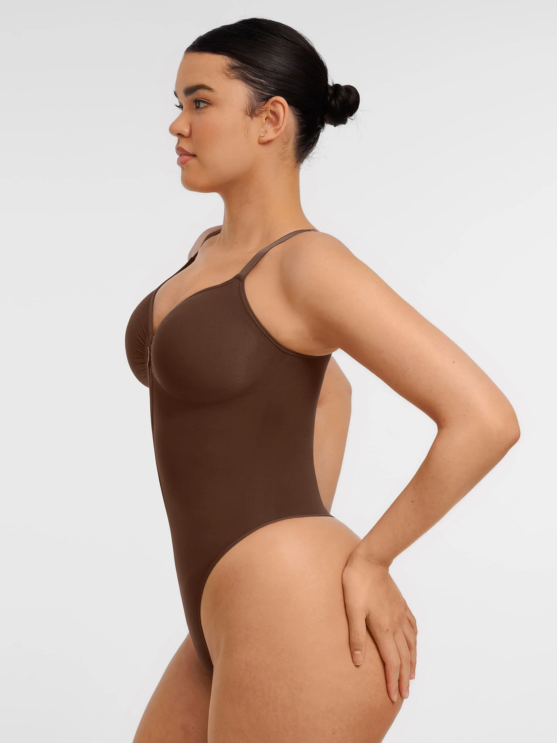 Feelingirl Tummy Control Seamless Zipper Shaping Bodysuit - Image 6
