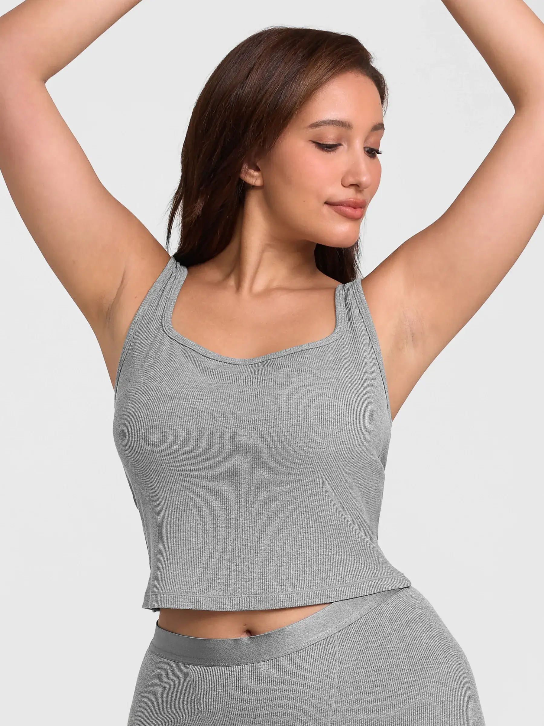 Feelingirl Breathable Ribbed Sleeveless Tank Top - Image 13