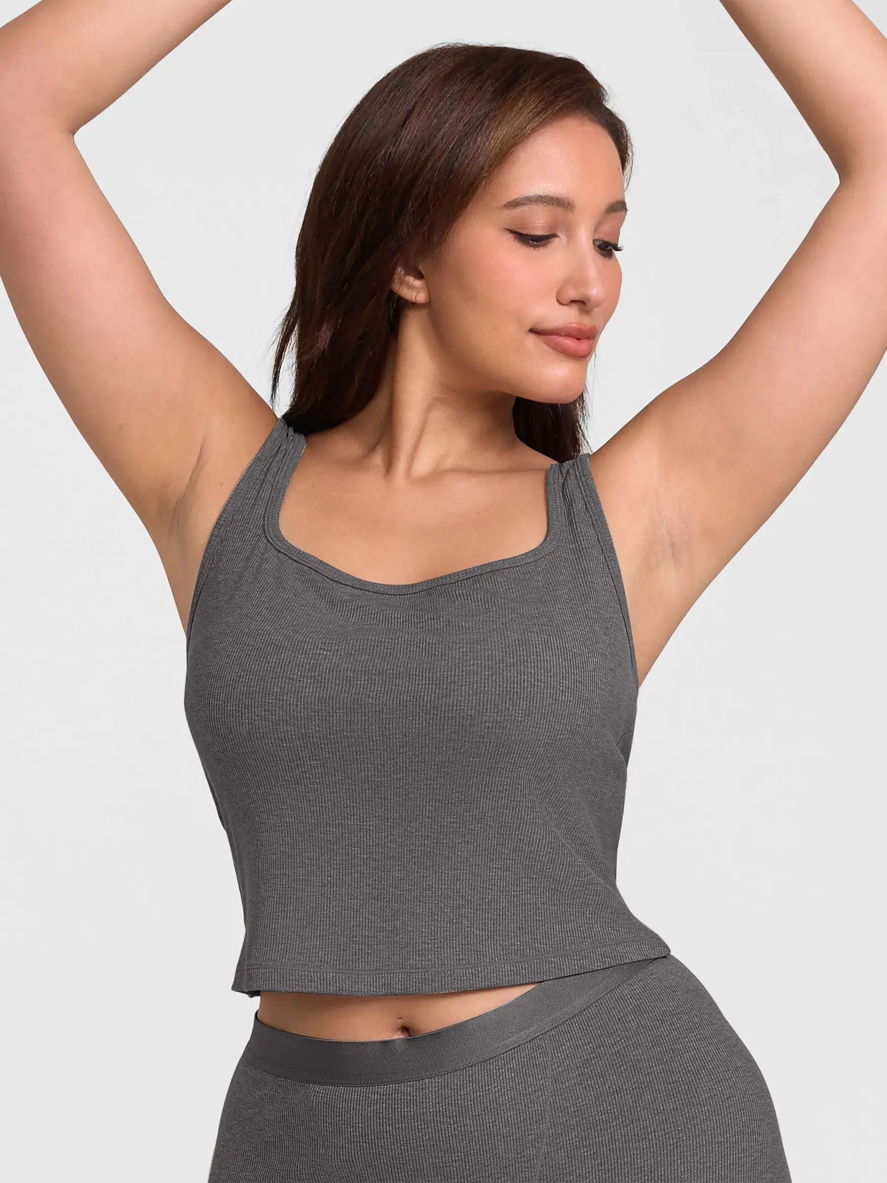 Feelingirl Breathable Ribbed Sleeveless Tank Top - Image 32