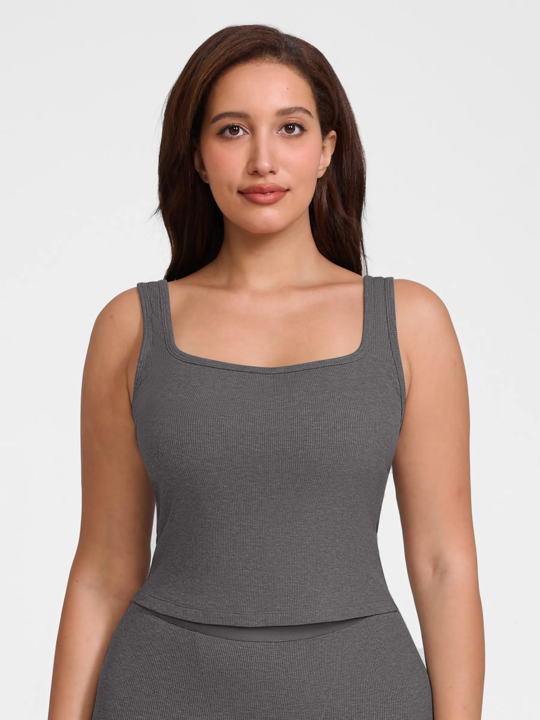 Feelingirl Breathable Ribbed Sleeveless Tank Top - Image 33