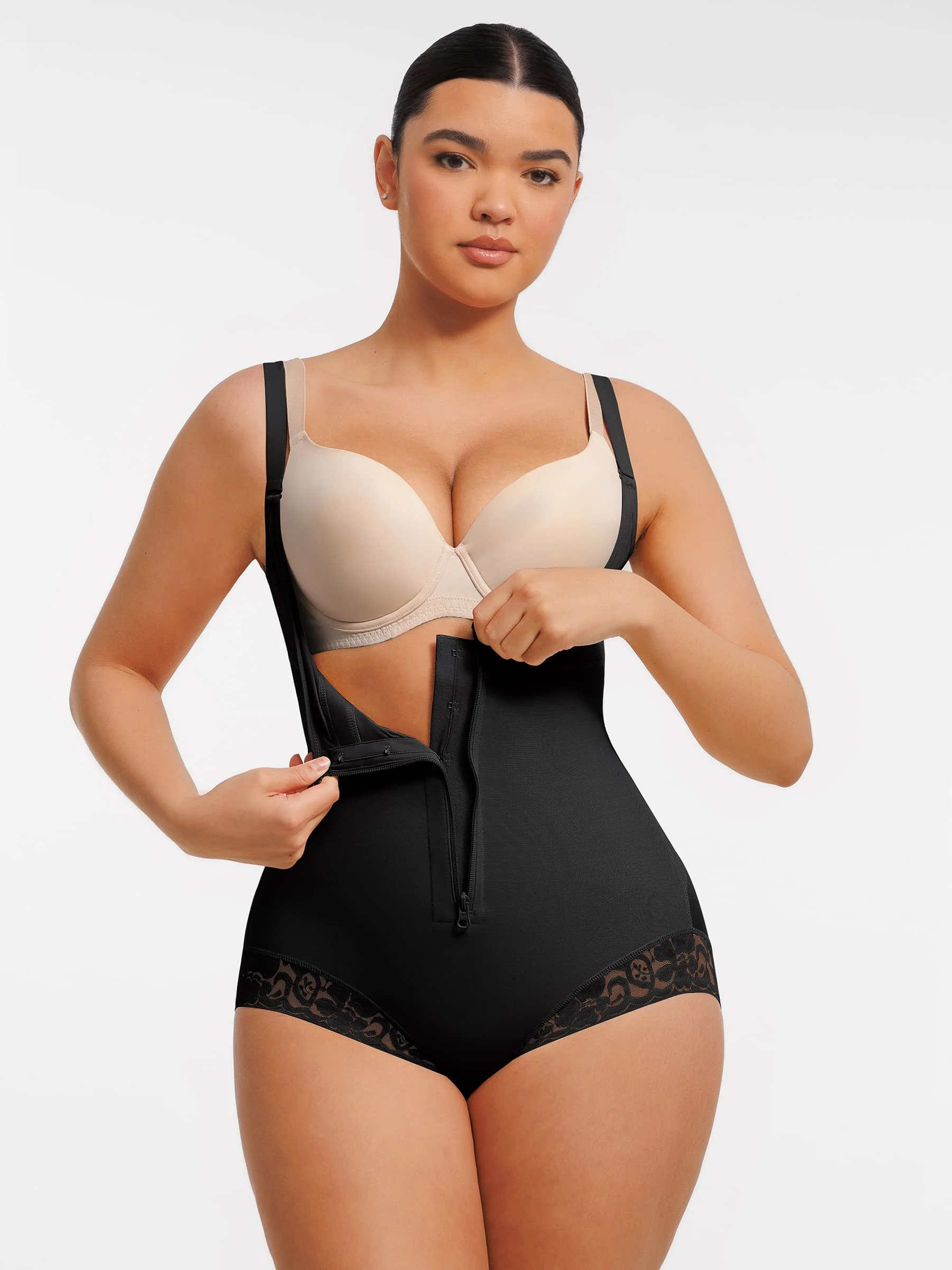 Feelingirl U-Plunge Front Adjustable Zipper Shapewear - Image 8