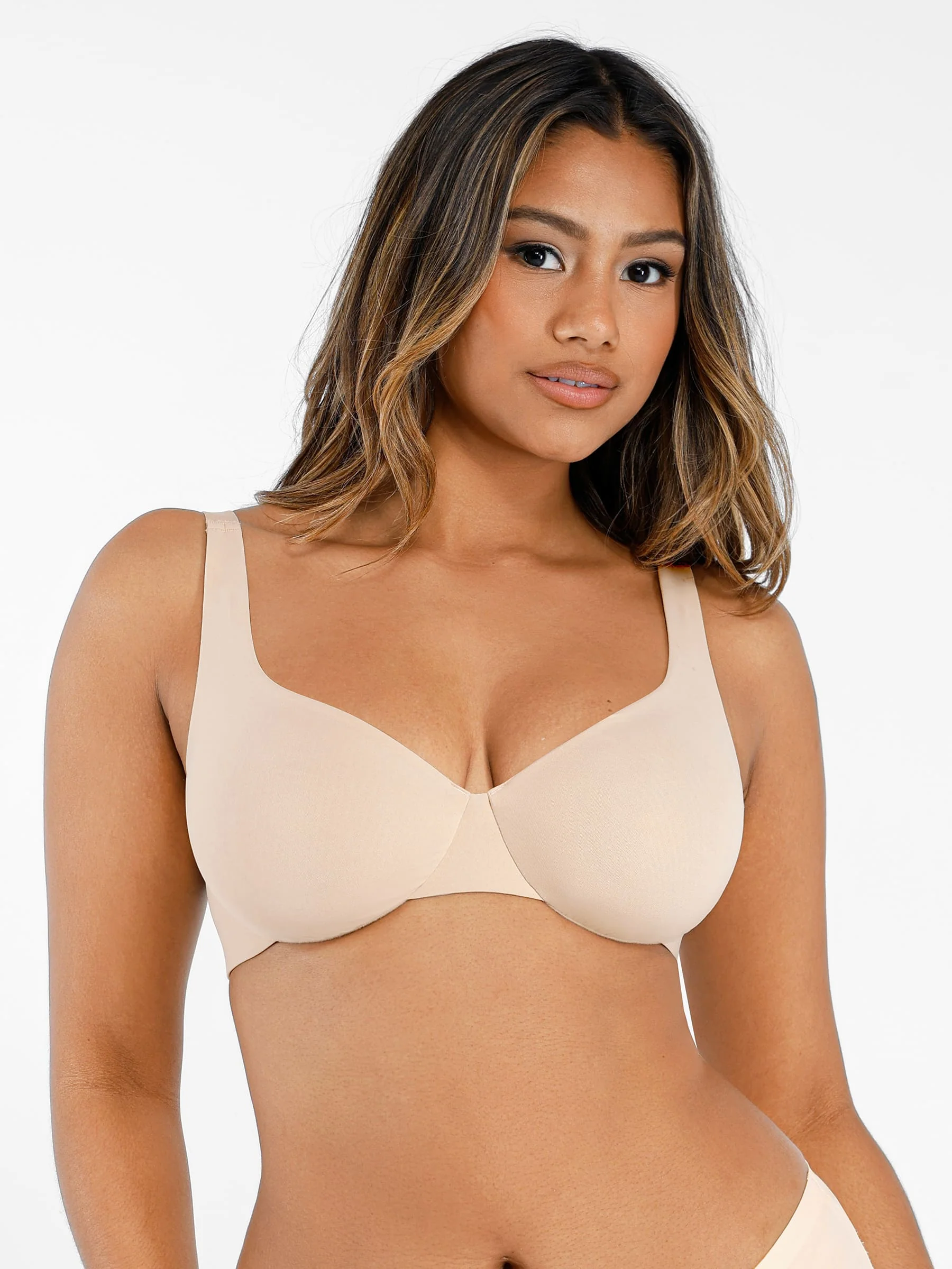 Feelingirl Underwire Adjustable Deep V-neck Bra - Image 38