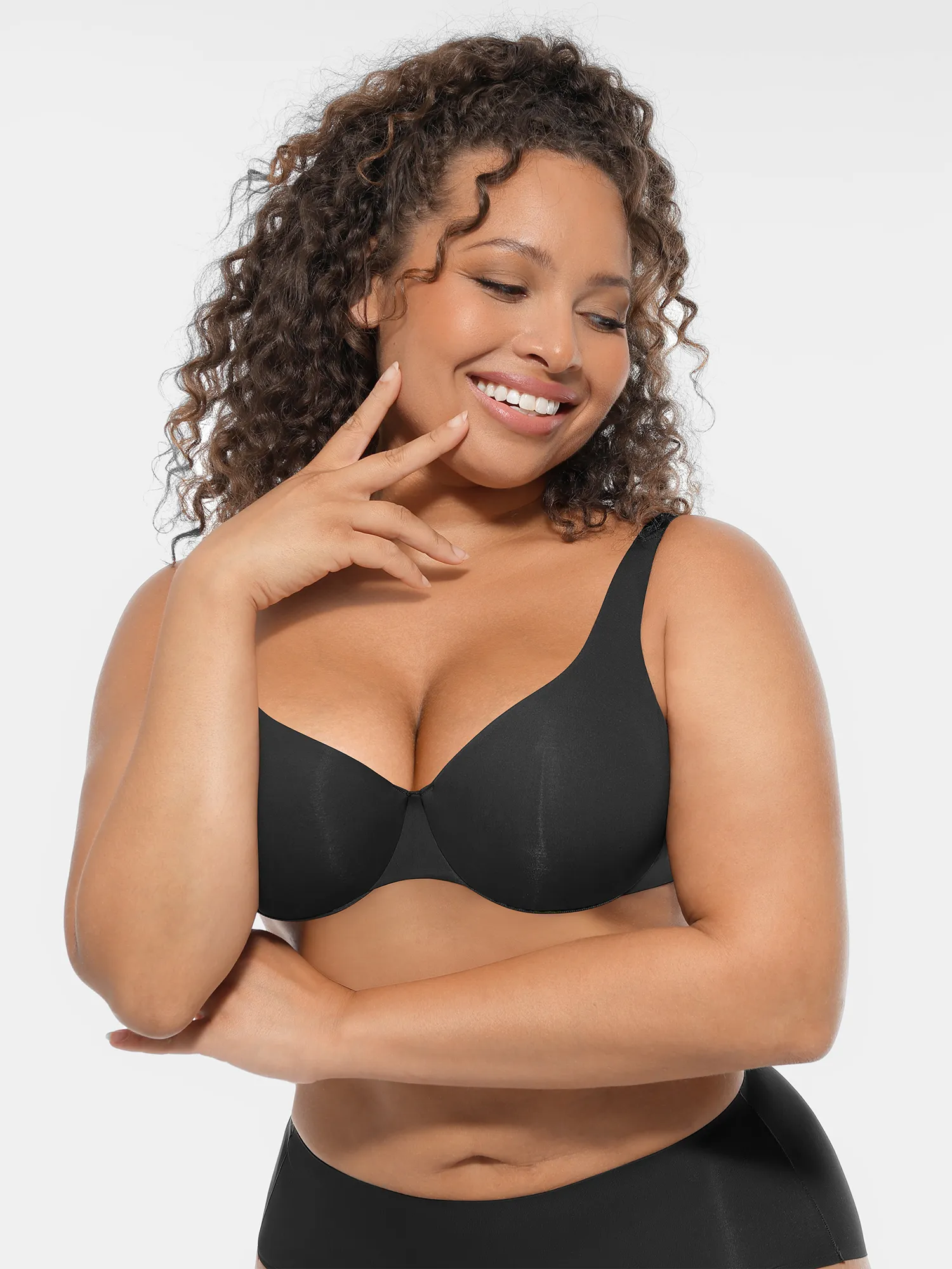 Feelingirl Unpadded Underwired Deep V-Neck Side Support Bra Bundle - Image 13