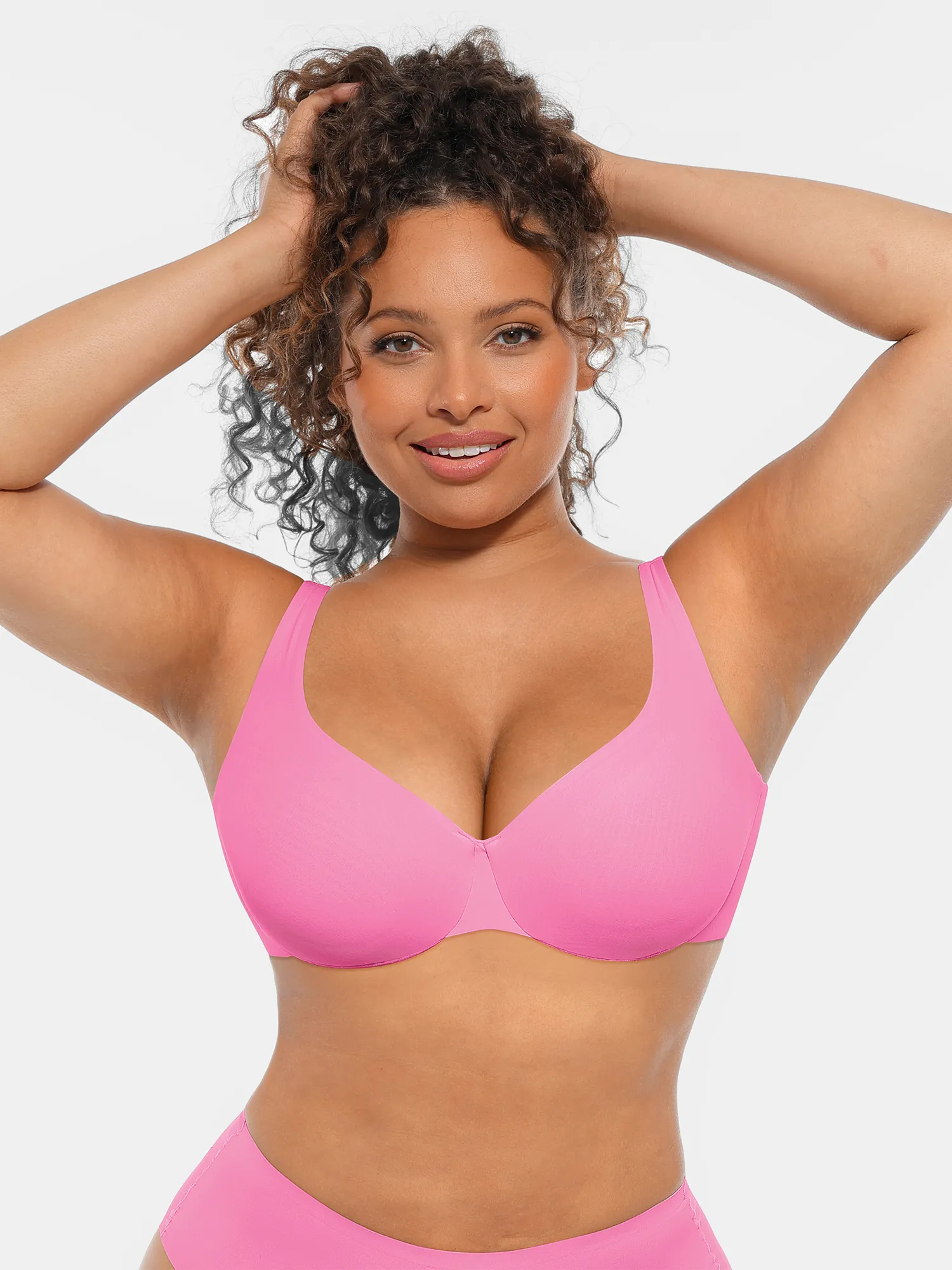 Feelingirl Unpadded Underwired Deep V-Neck Side Support Bra Bundle - Image 28