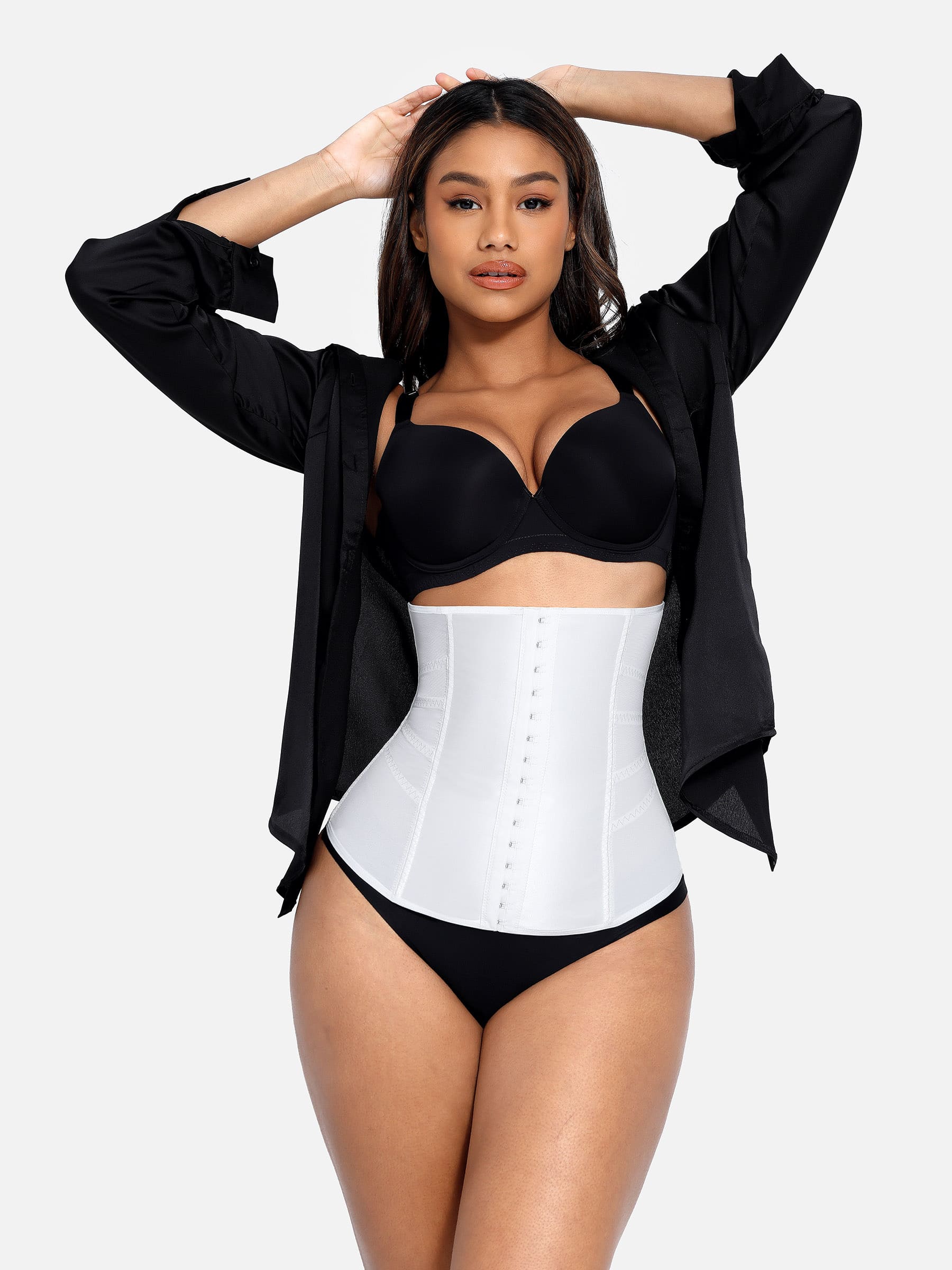 Feelingirl Waist Trainer Corset Body Shaper with Steel Bones [BOGO] - Image 7
