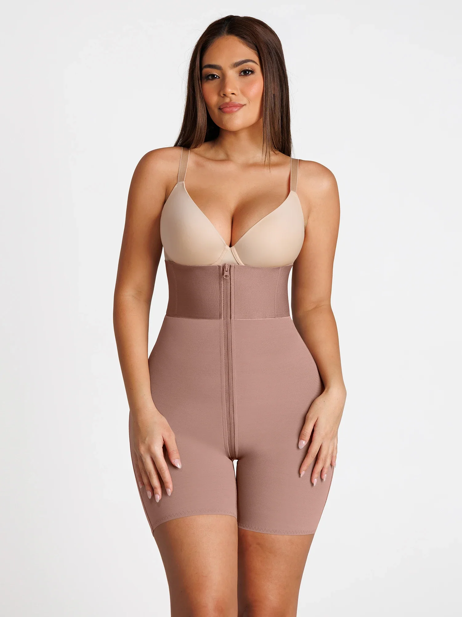 Feelingirl Wide Waistband Tummy Control Butt Lifting Shaping Shorts - Image 18