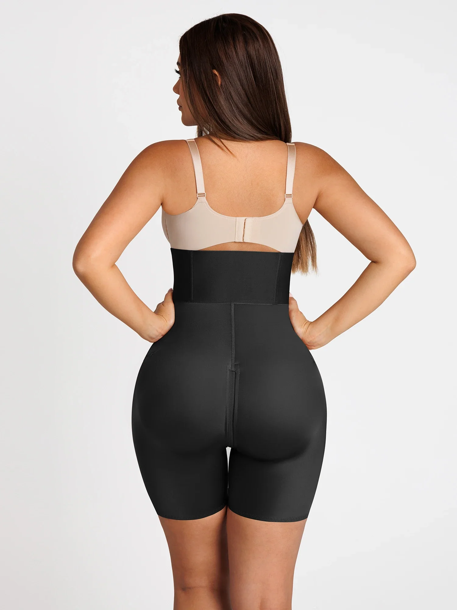 Feelingirl Wide Waistband Tummy Control Butt Lifting Shaping Shorts - Image 6