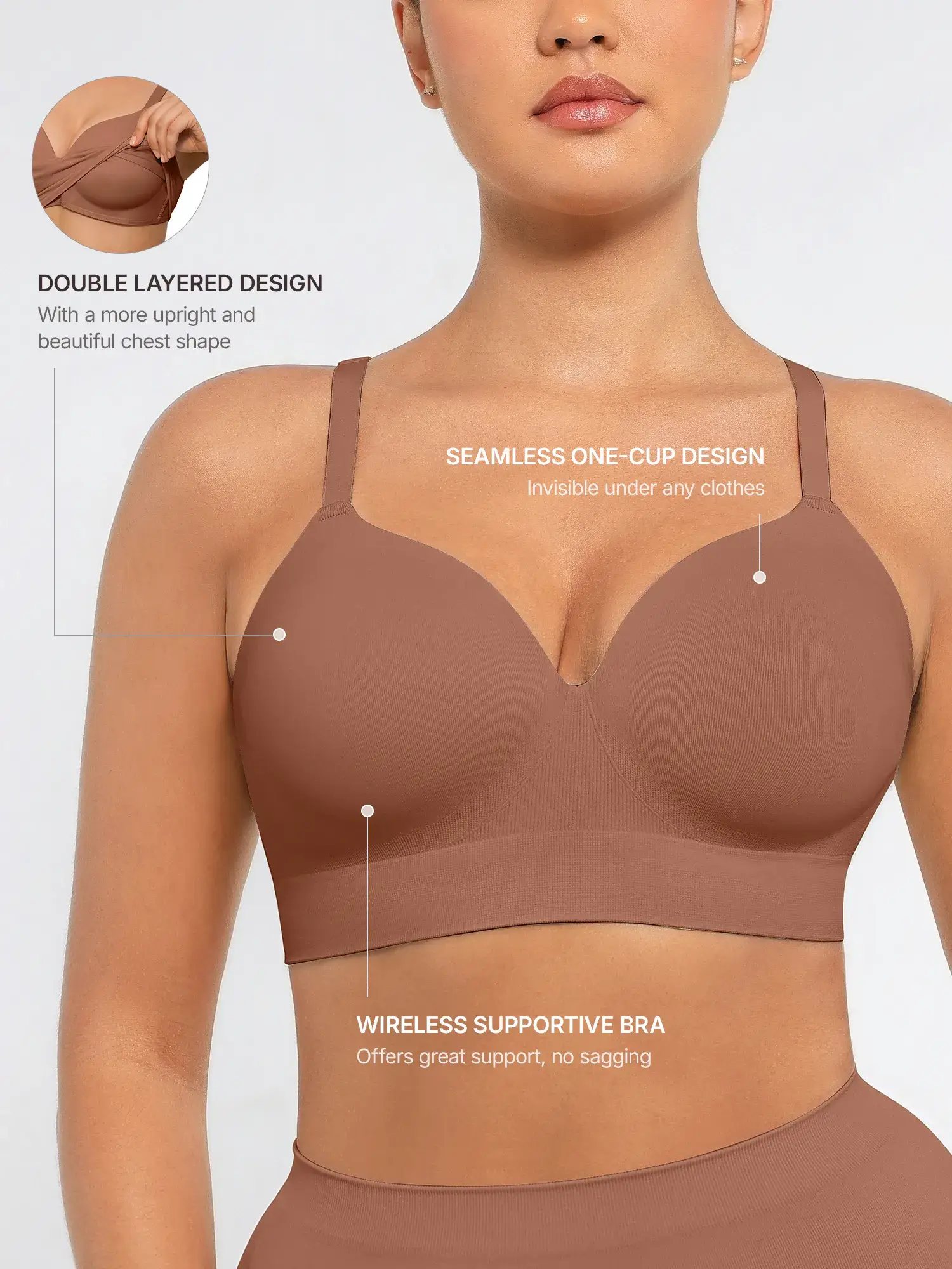 Feelingirl Wireless Push-Up Seamless Comfort Full Coverage Bra - Image 36