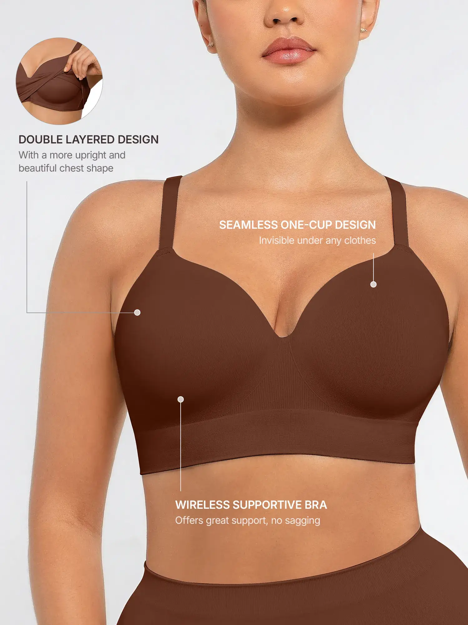 Feelingirl Wireless Push-Up Seamless Comfort Full Coverage Bra - Image 45