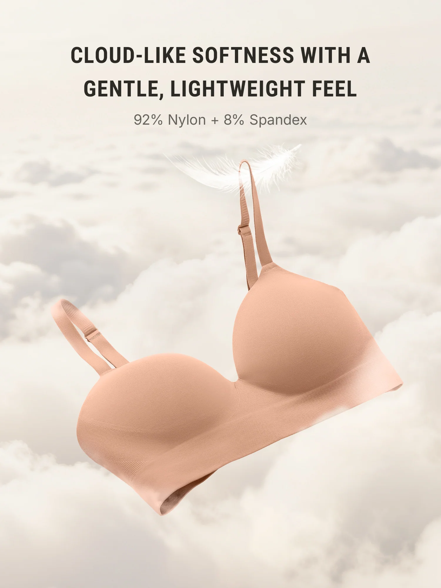 Feelingirl Wireless Push-Up Seamless Comfort Full Coverage Bra - Image 4