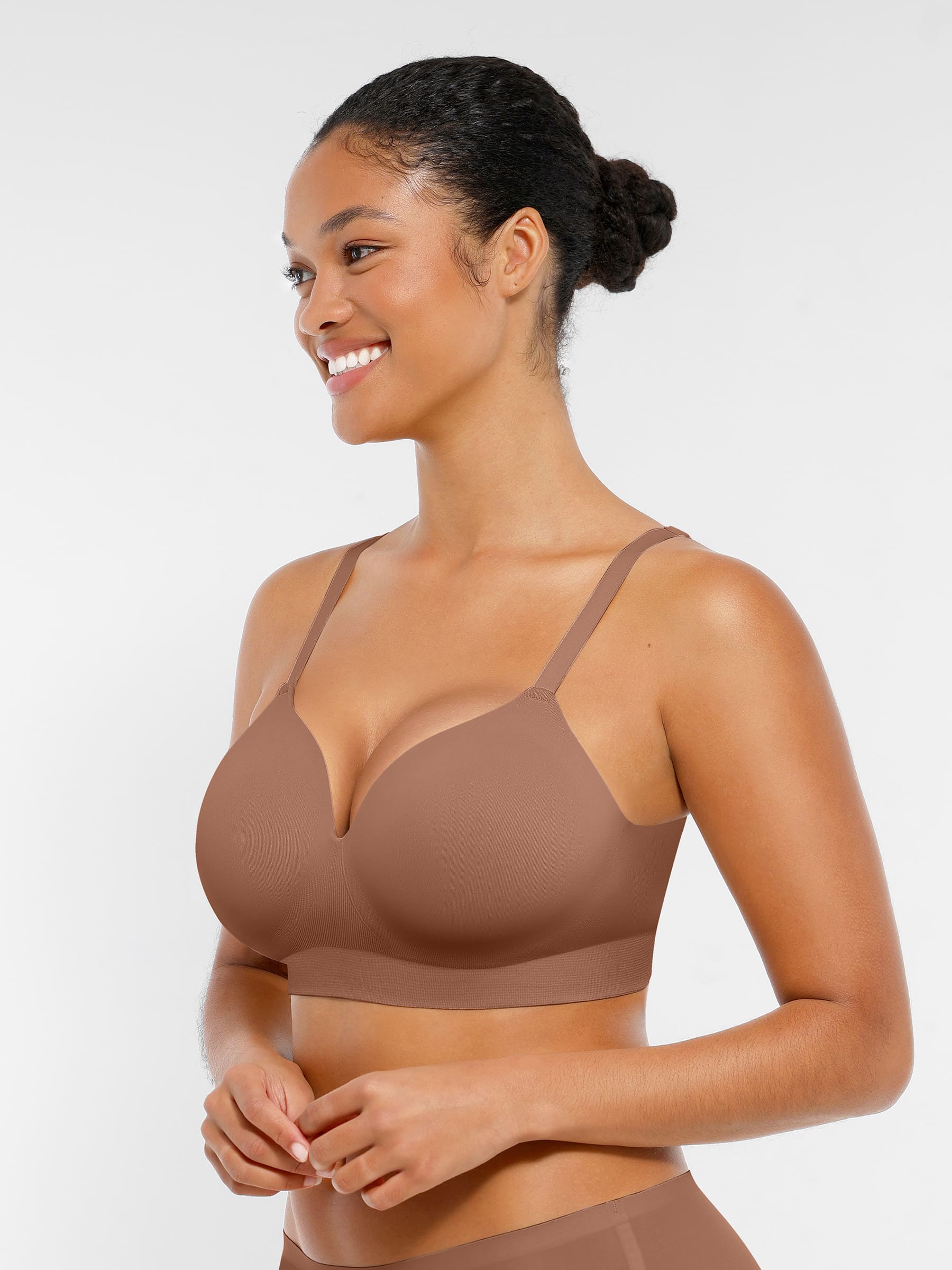 Feelingirl Wireless Seamless Push-Up V-neck Bra - Image 13
