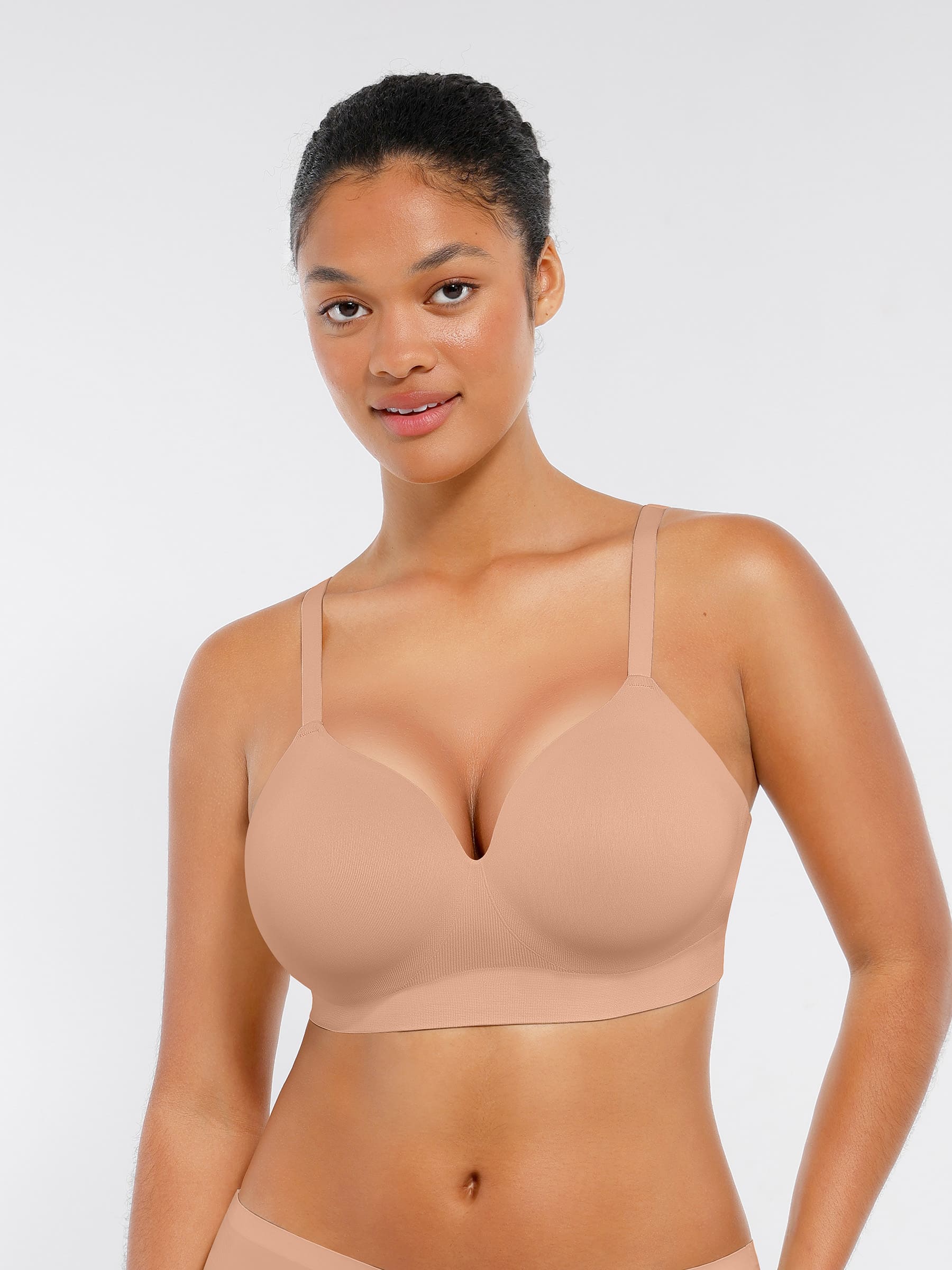 Feelingirl Wireless Seamless Push-Up V-neck Bra - Image 19