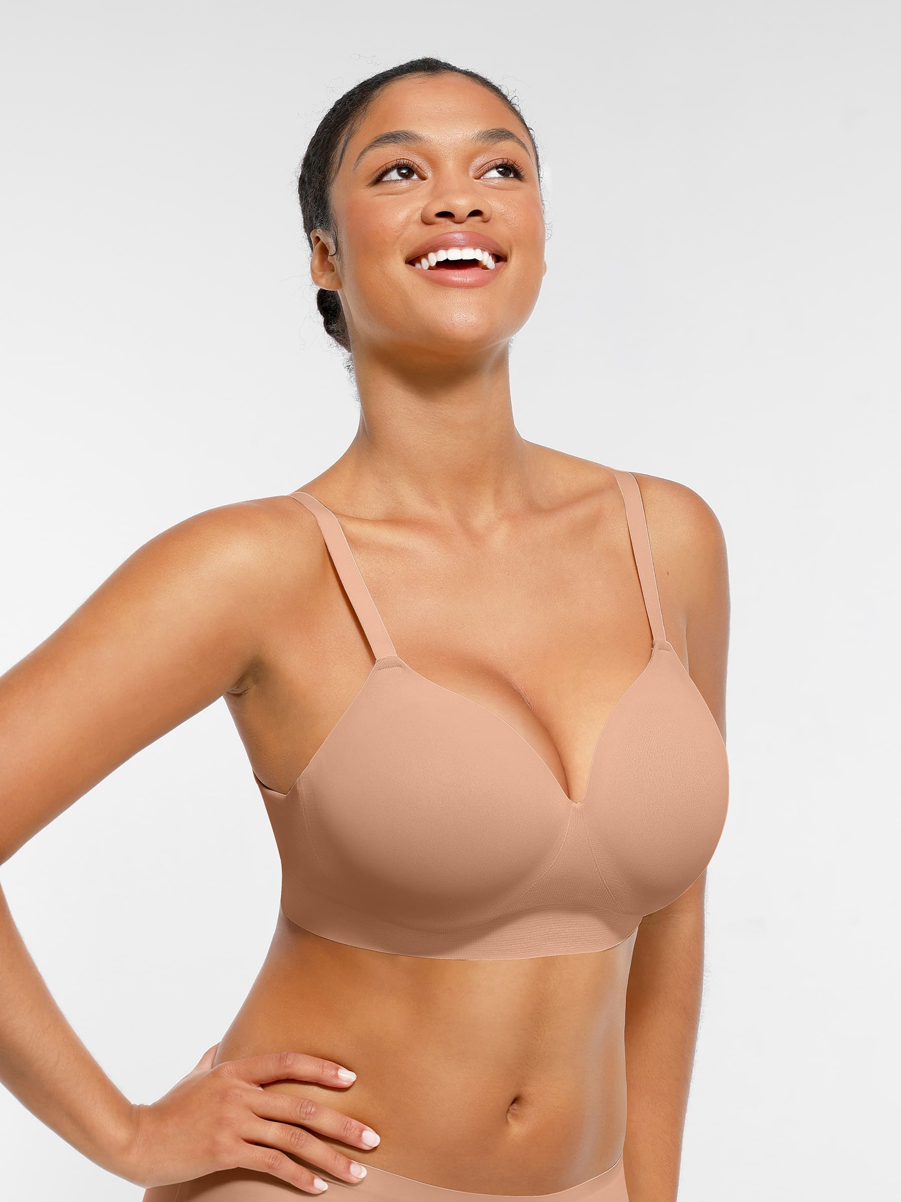 Feelingirl Wireless Seamless Push-Up V-neck Bra - Image 23
