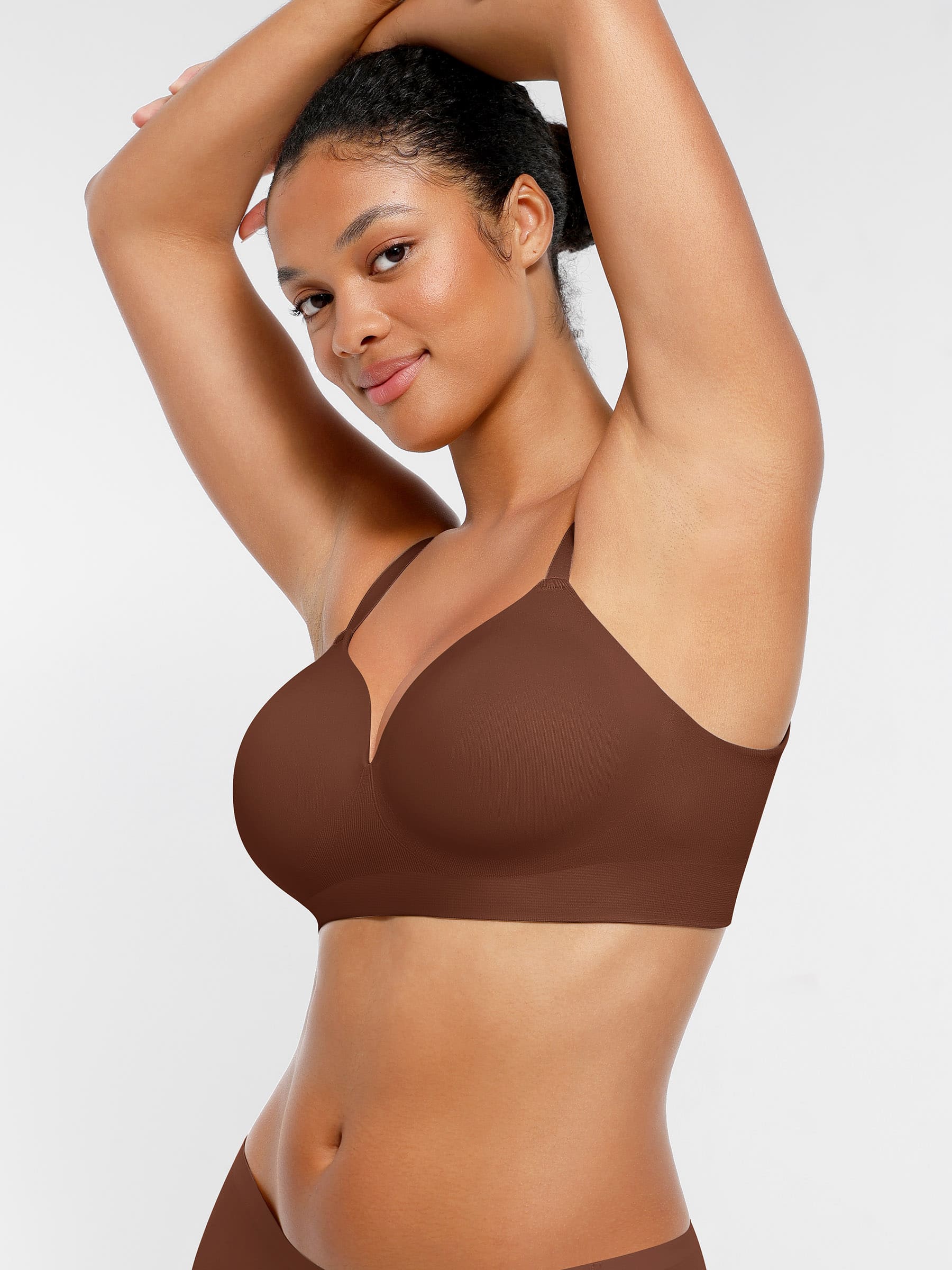 Feelingirl Wireless Seamless Push-Up V-neck Bra - Image 51