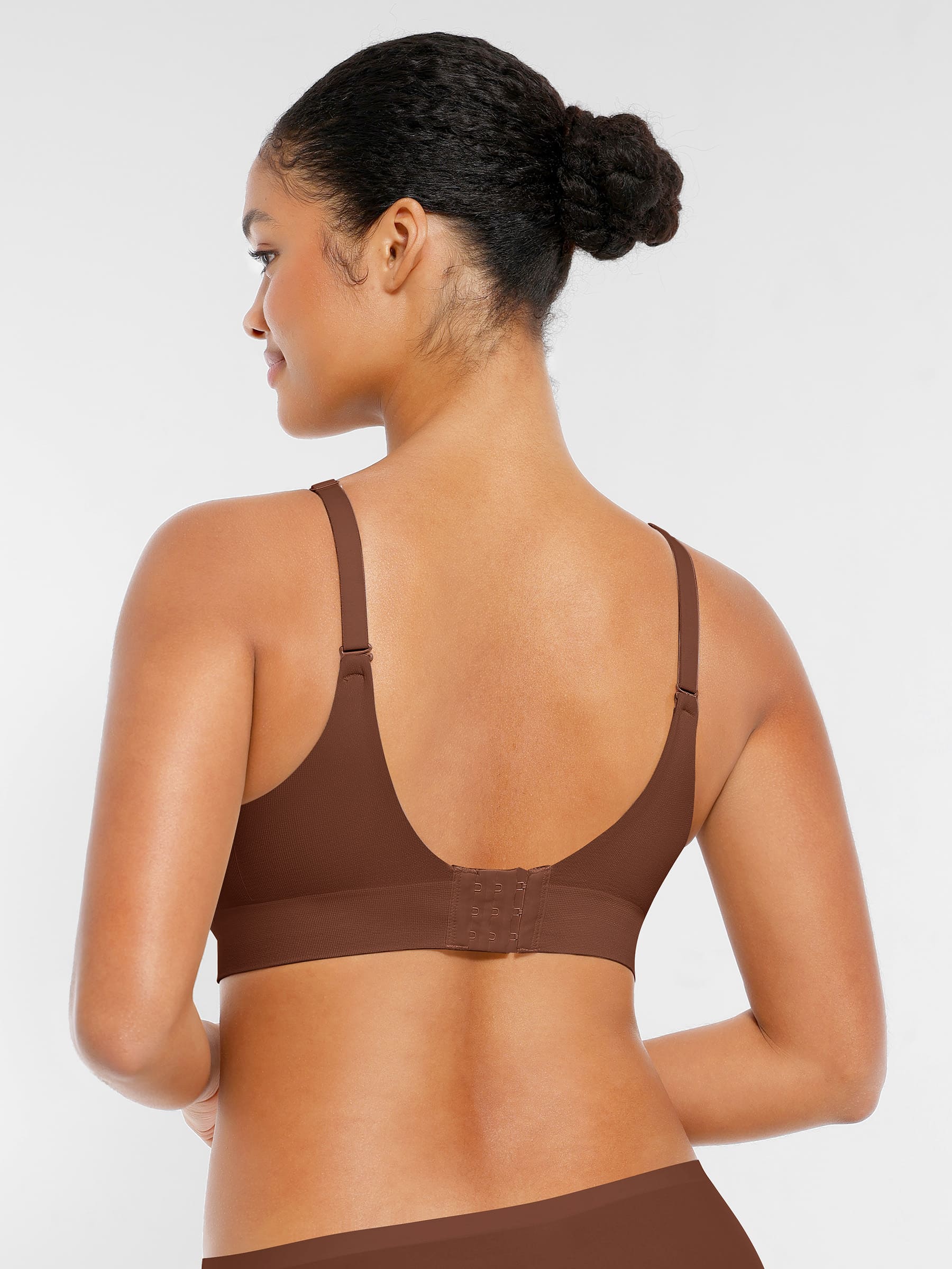 Feelingirl Wireless Seamless Push-Up V-neck Bra - Image 53