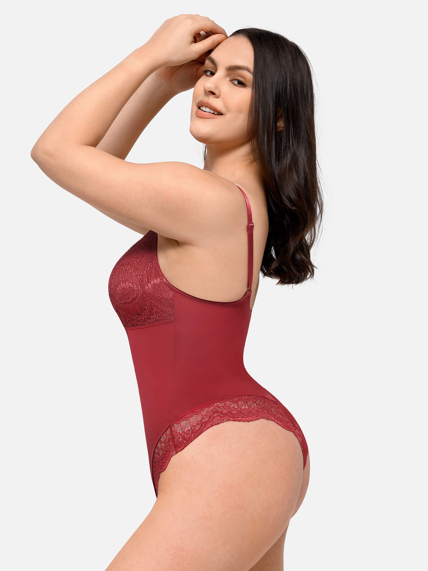 Feelingirl Low-back Ultra-versatile Lace Bodysuit - Image 12