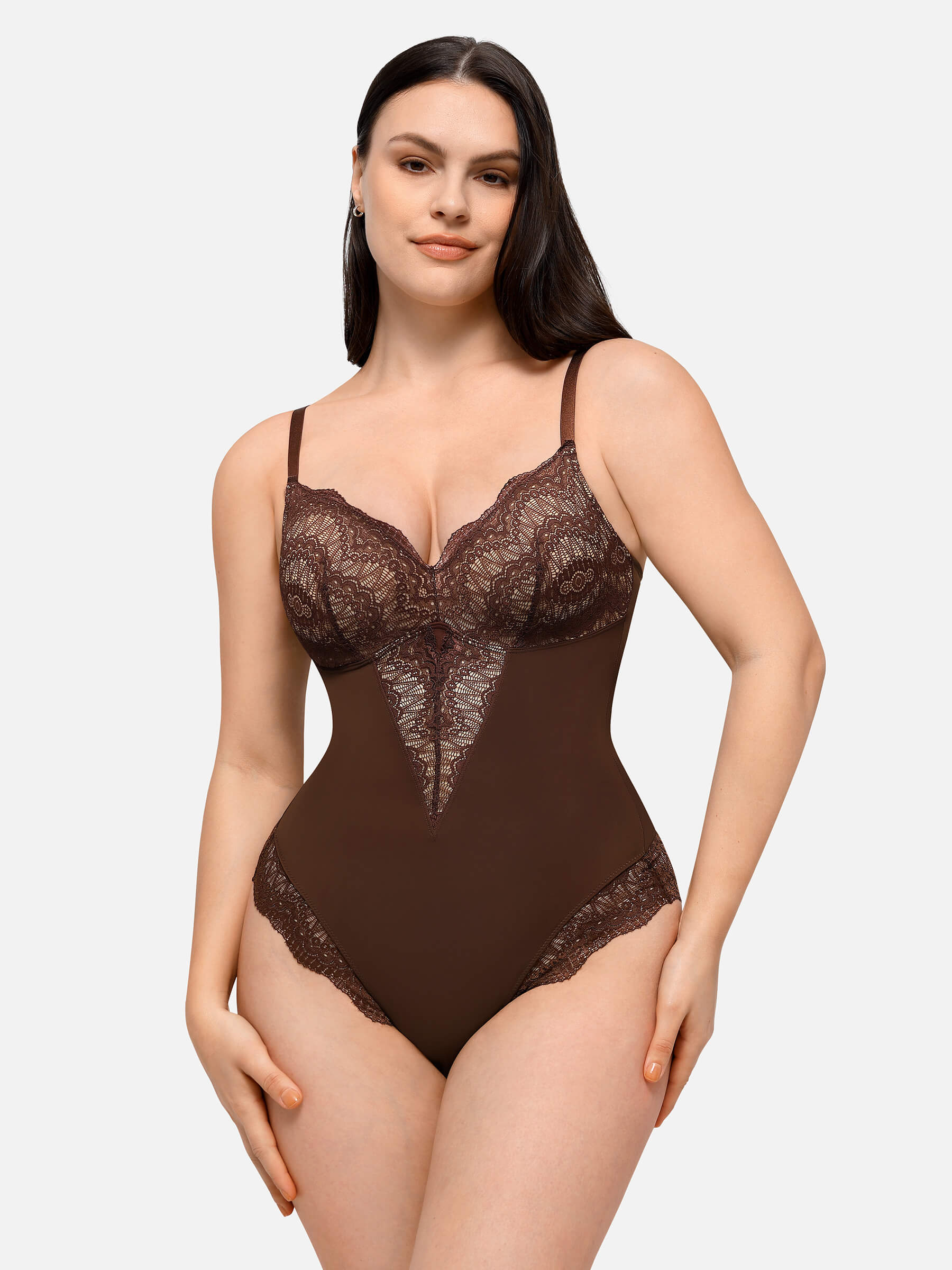 Feelingirl Low-back Ultra-versatile Lace Bodysuit - Image 14