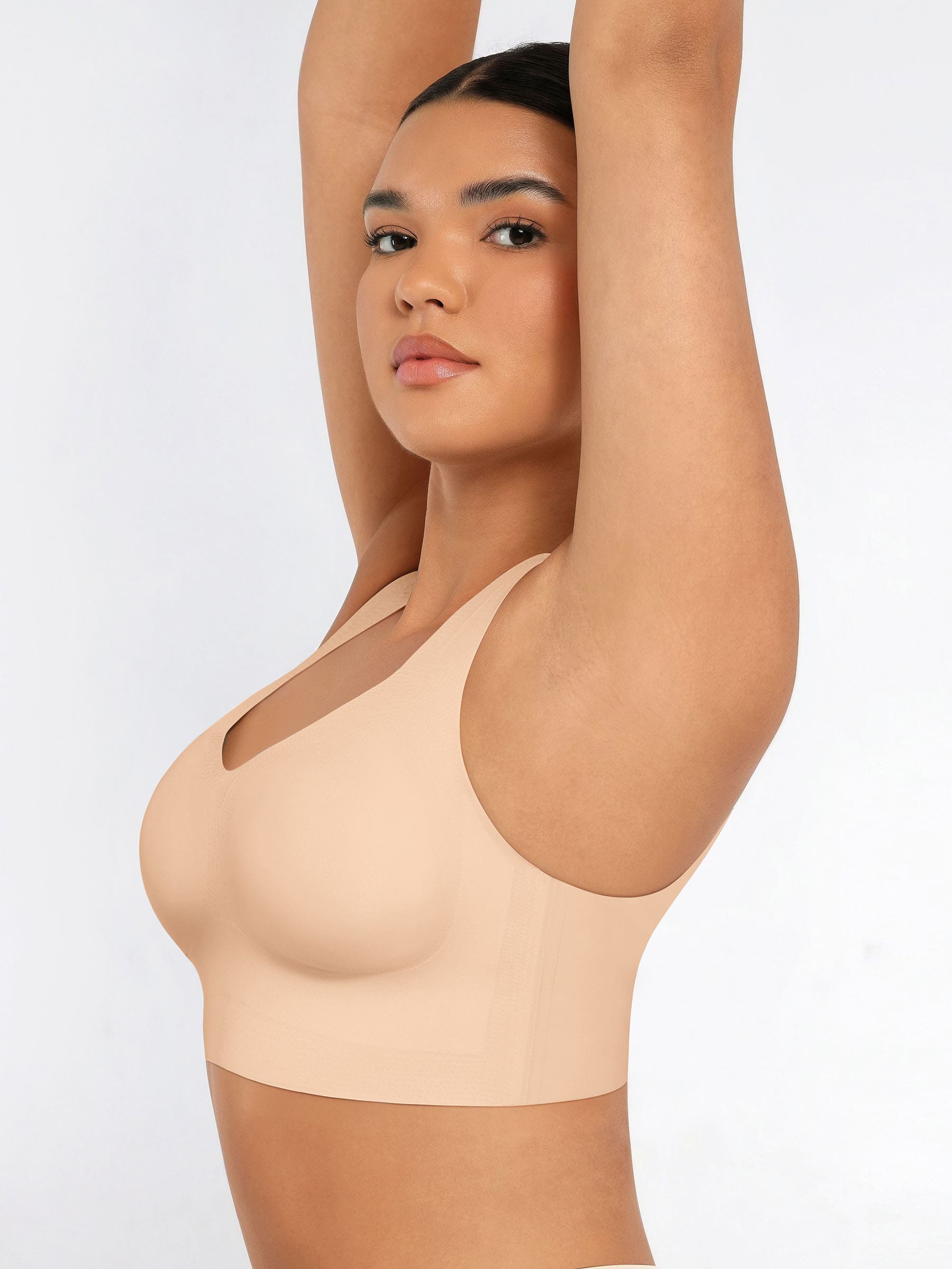 Feelingirl Seamless V Neck Comfort Fit Everyday Bra - Image 9