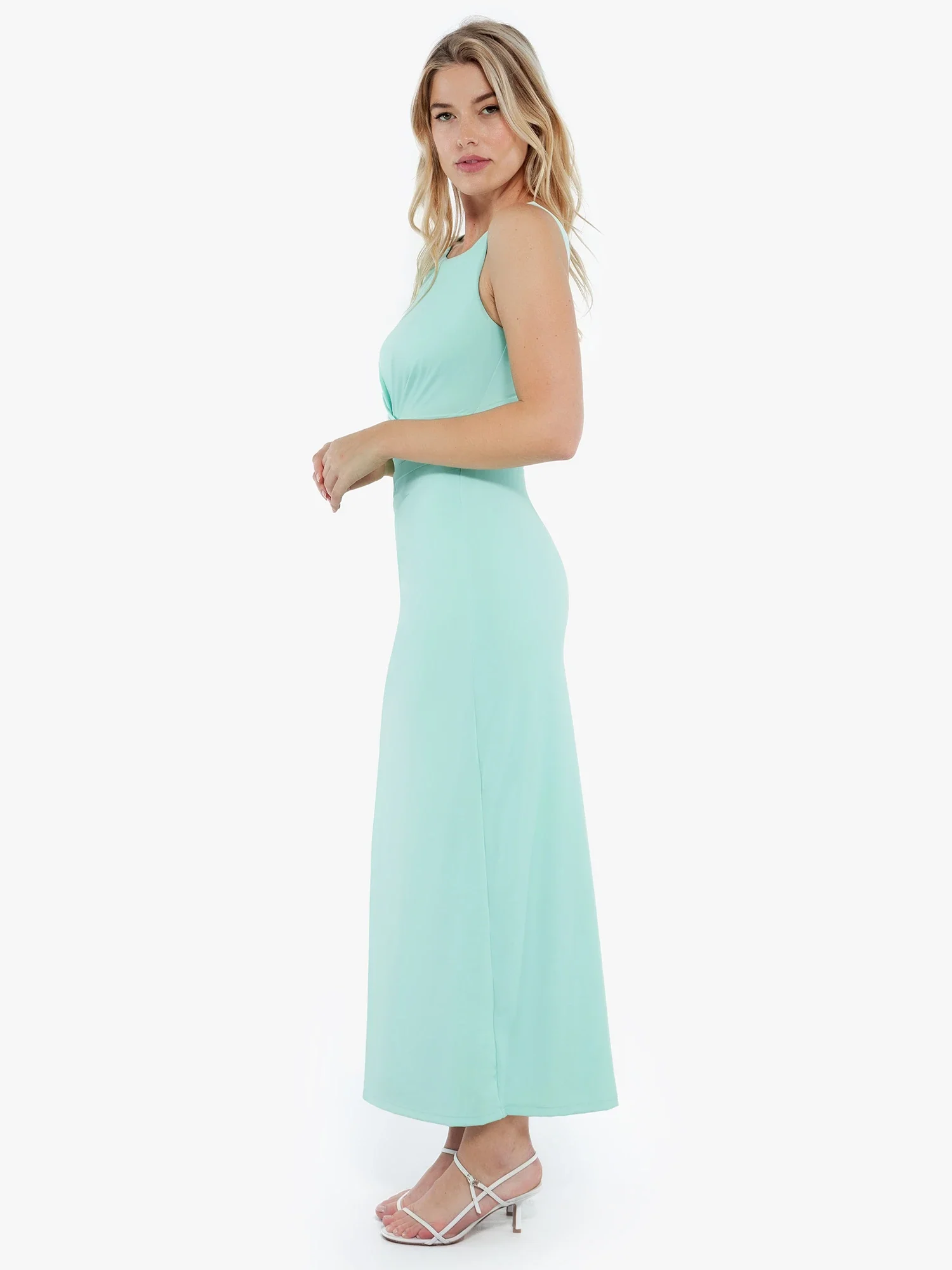 Popilush Shapewear Boatneck Draped Sculpting Maxi Dress - Image 8