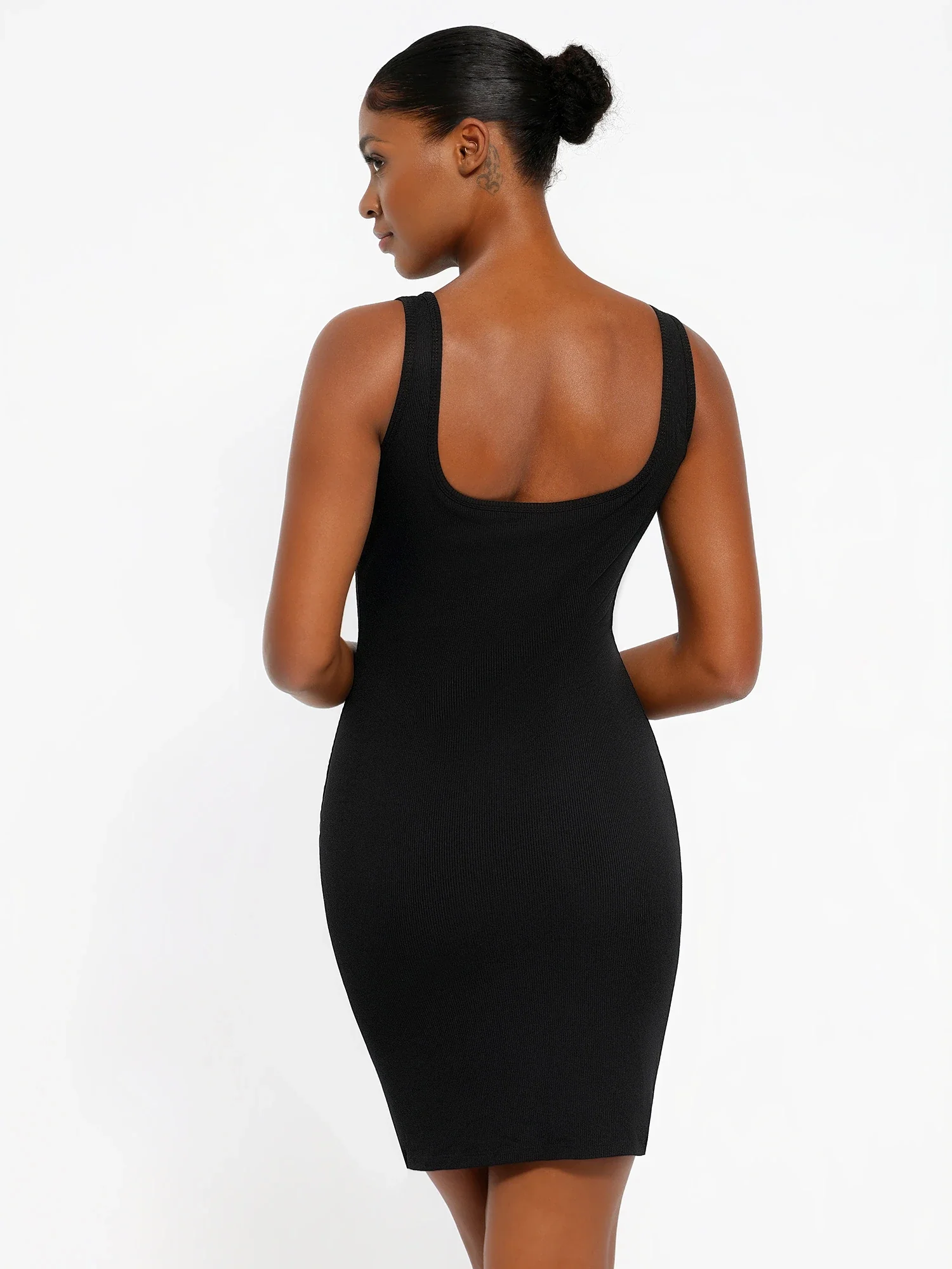 Popilush Shapewear Modal Sculpting Inner Lace Cami Mini Dress - Image 4
