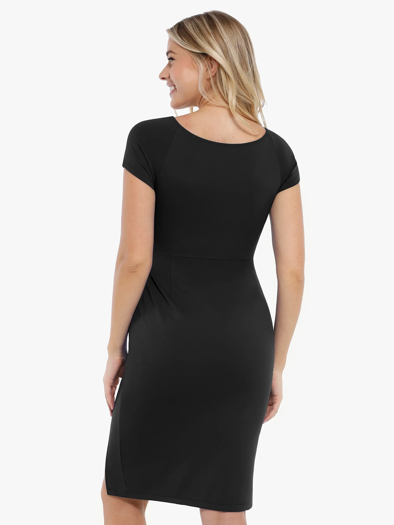 Popilush Shapewear Short Sleeve Perfect Form Sheath Dress - Image 7